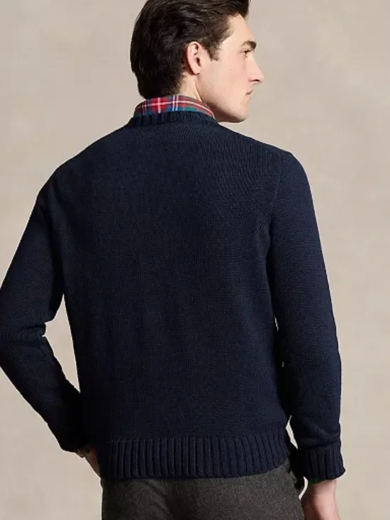 Polo Ralph Lauren Men's Logo-Intarsia Cotton Sweater - Picture 3 of 6